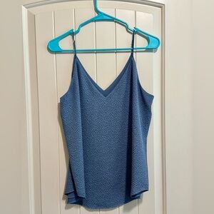 Express Textured Blue Flowy Tank